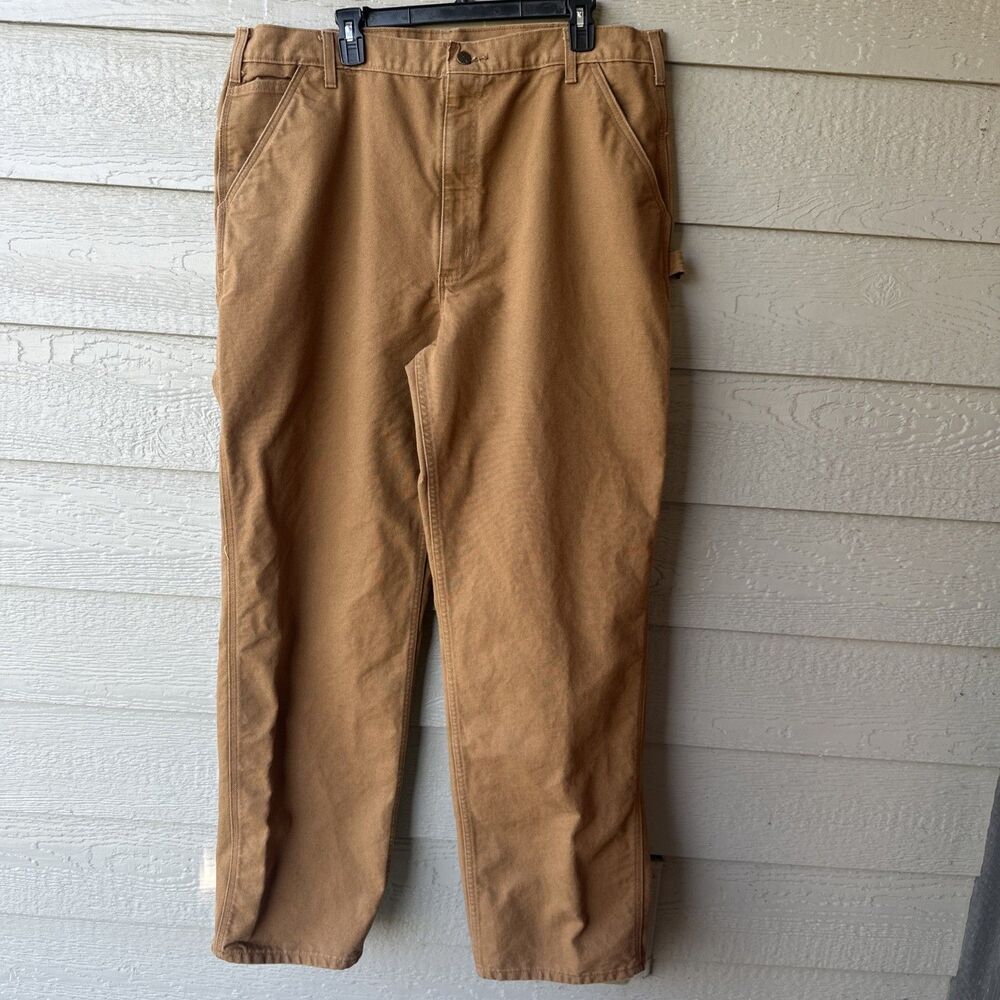 Carhartt Mens 42x36 B11-BRN Brown Work Carpenter Utility Dungaree Gorpcore Pants